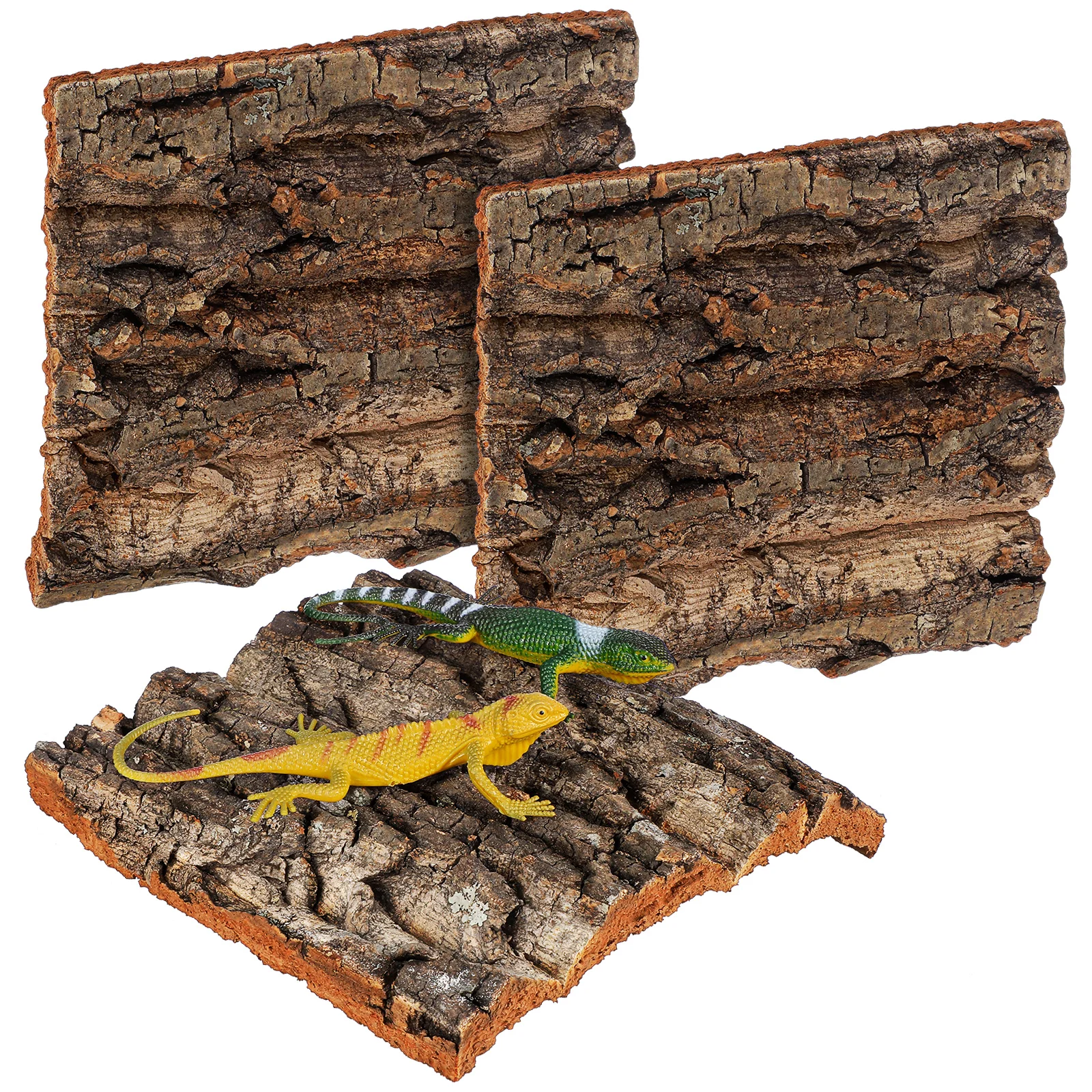 Lot de 4 écorces de liège pour terrarium