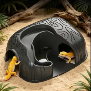 Abri pour gecko multifonction avec gamelle intégrée