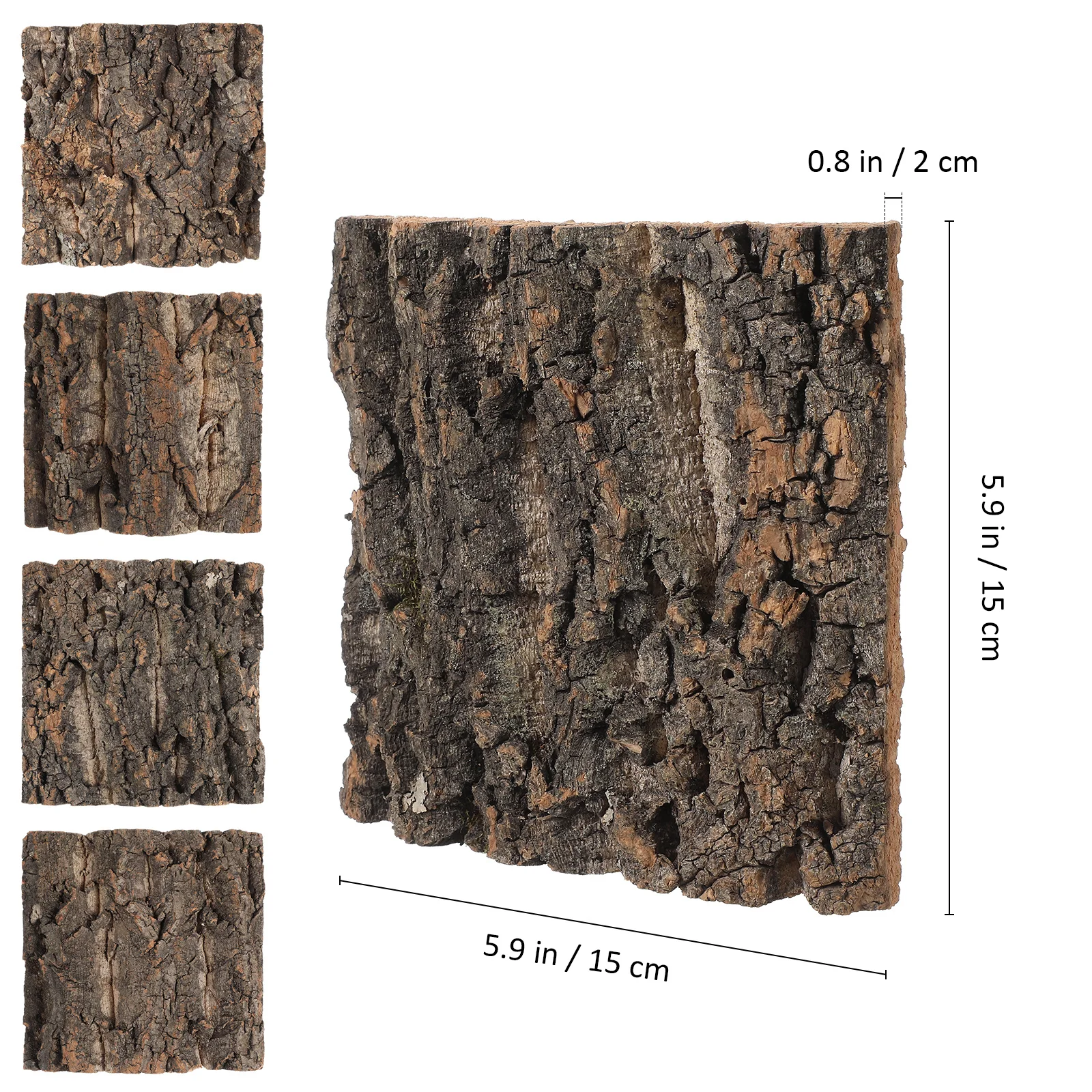 Lot de 4 écorces de liège pour terrarium – Image 3