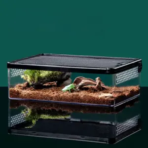 Boîte d'élevage acrylique étanche pour reptiles