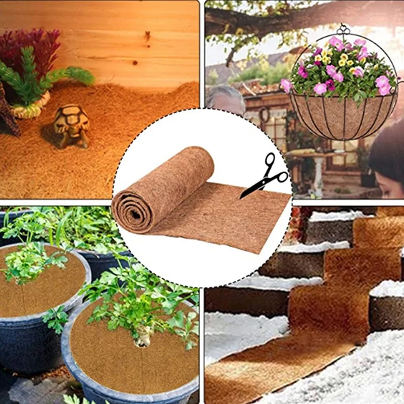 Tapis en fibre de coco naturel pour terrarium de reptiles â Image 3