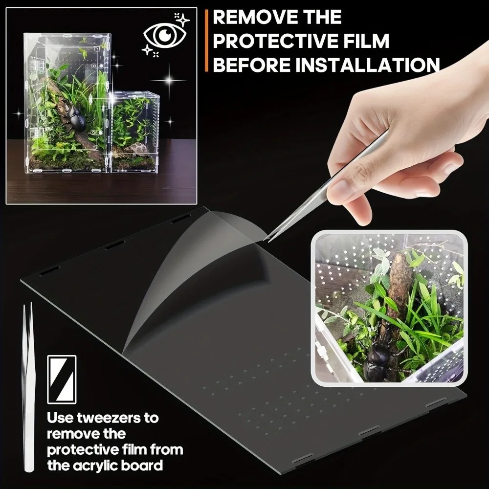 Mini terrarium acrylique ventilé pour petits reptiles – Image 3