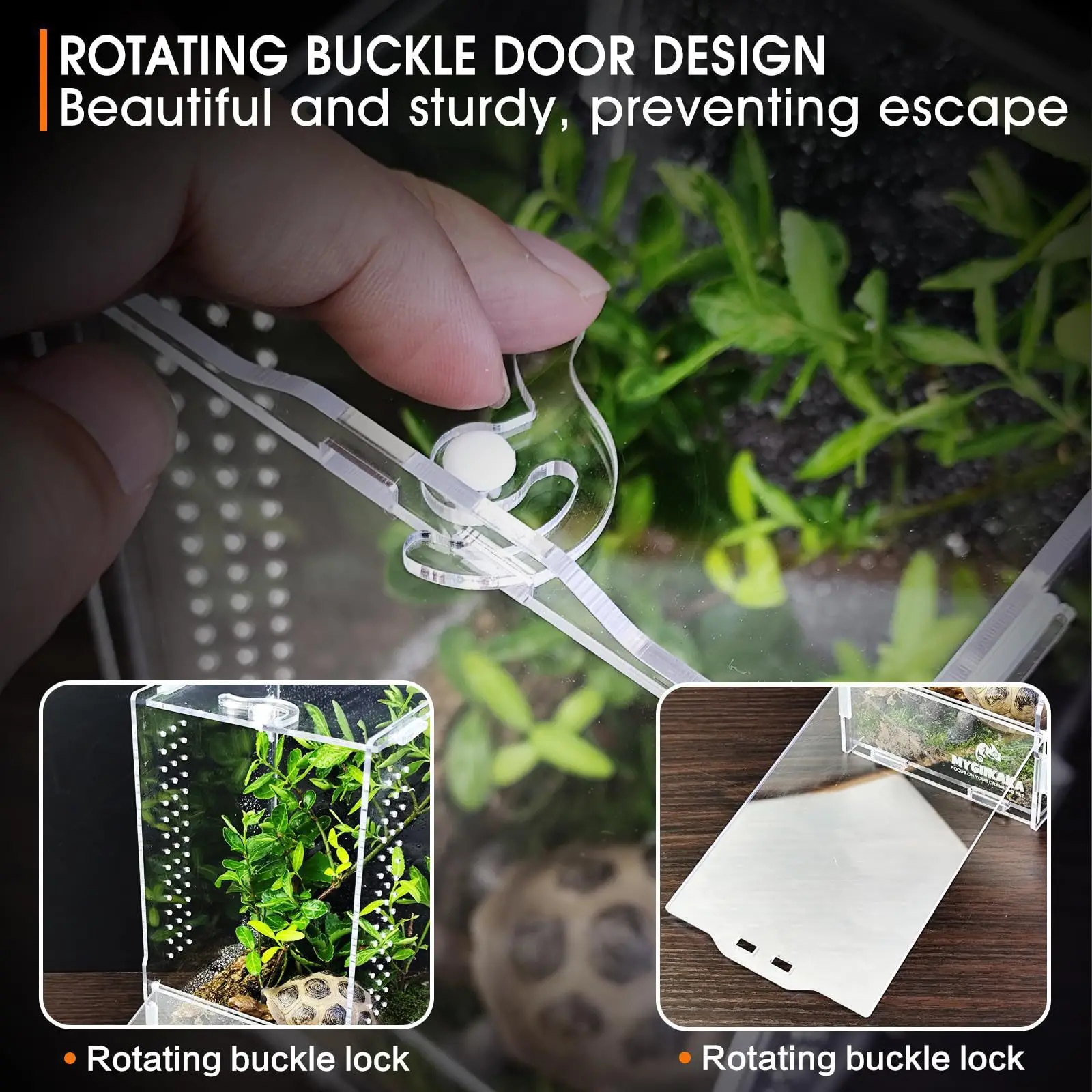Mini terrarium acrylique ventilé pour petits reptiles – Image 4