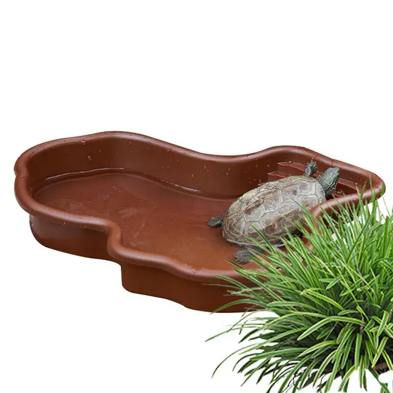 Bassin de bain pour tortue avec rampe et terrasse – Image 4