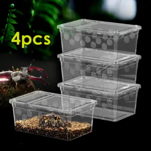 Lot de 4 boîtes de transport pour reptiles