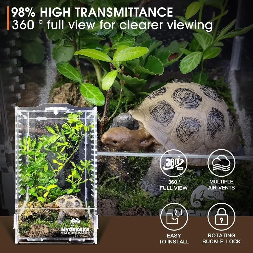Mini terrarium acrylique ventilé pour petits reptiles – Image 2